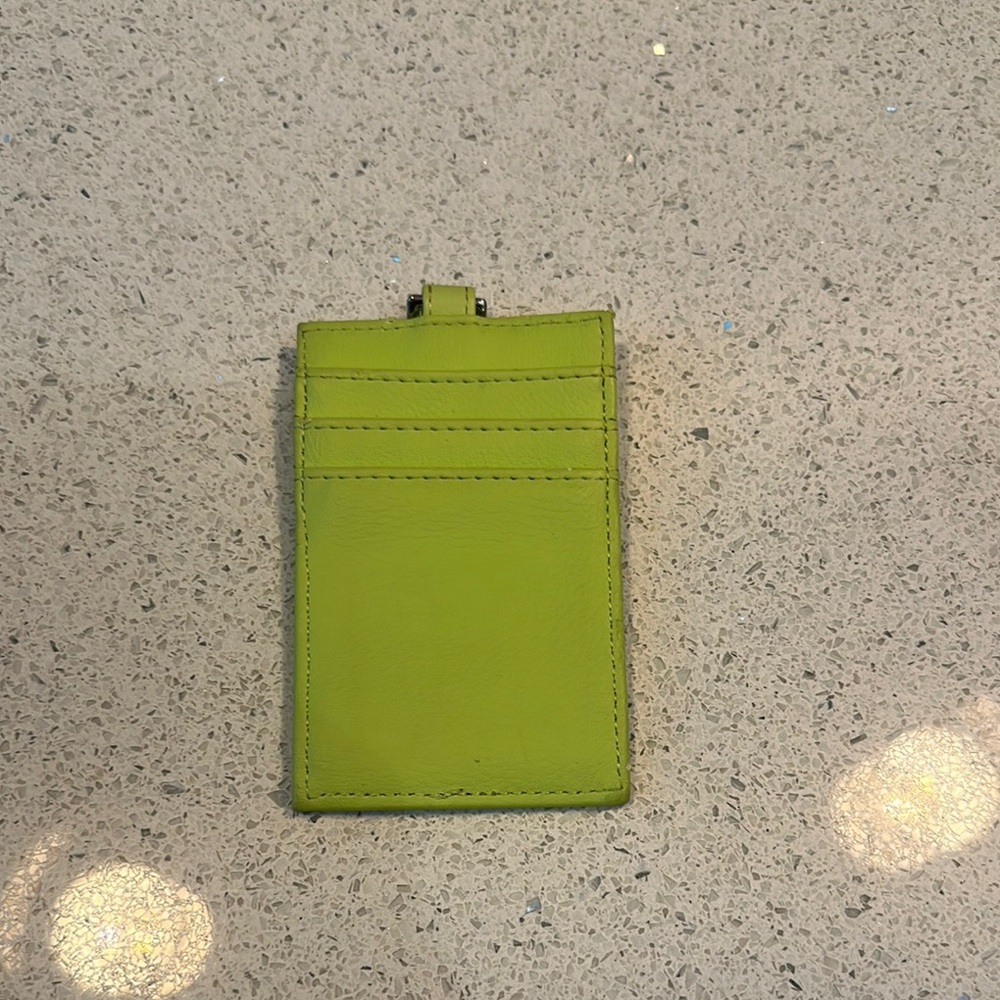 Green Leather Card Holder
